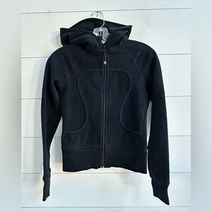 Lululemon full zip black scuba hoodie size 2